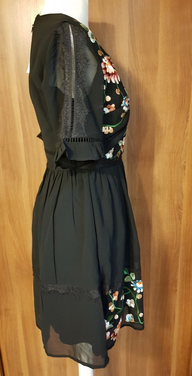 Asos Design Embroidered Mini Dress With Lace Trims - Size UK6 , BNWT | eBay UK Asos Design Embroidered Mini Dress With Lace Trims - Size UK6 , BNWT | eBay UK