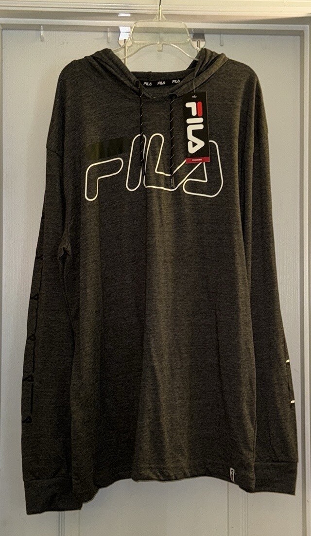 FILA Felpa con cappuccio a maniche lunghe