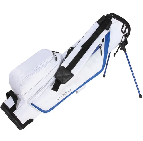 MAXFLI SUNDAY Golf Club Stand Bag - 5 pockets - 3-way Padded - White & Blue