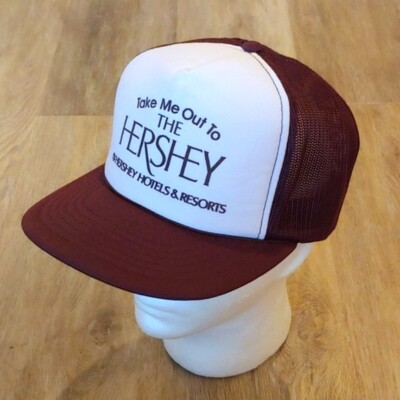 Vintage Young An Hershey Hotels & Resort Trucker Snapback Cap Hat