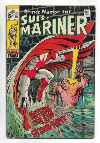 The Sub-Mariner #19 Marvel Comics 1969 Marie Severin art / 1st Stingray 