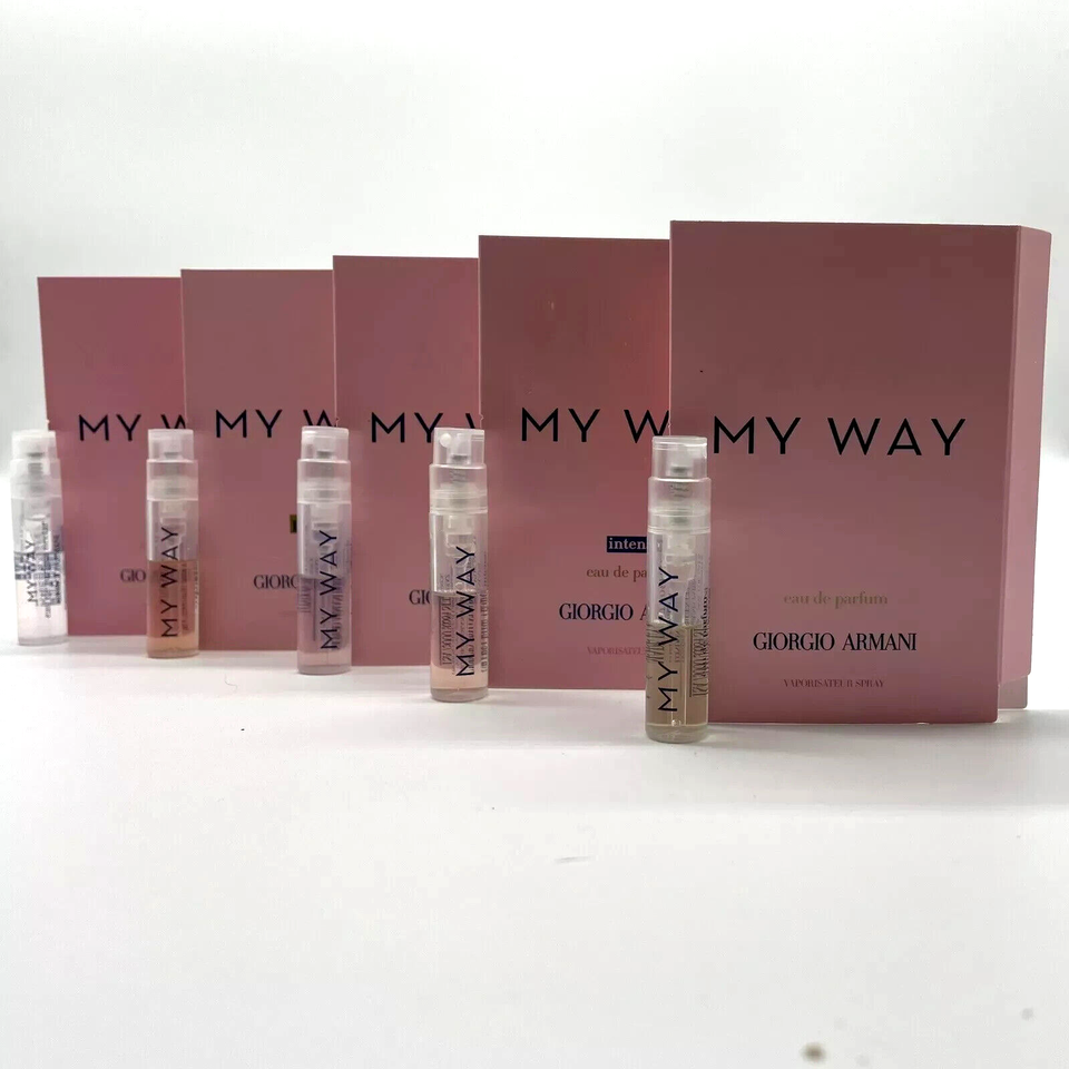 ARMANI MY WAY 5PC PERFUME SAMPLE SET EDP, INTENSE,FLORL,PARFUM