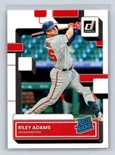 2022 Donruss Baseball Base Rated Rookies #75 Riley Adams - Washington Nationals