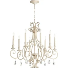 Quorum Ansley 8 Light 29" Chandelier, Persian White - 6014-8-70