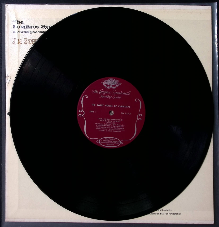THE LONGINES SYMPHONETTE THE SWEET VOICES OF CHRISTMAS HOLIDAY VINYL LP 179-25 Foto 3 de 4