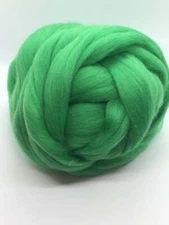 Kelly  Green Merino  Wool Roving (Shamrock Green)