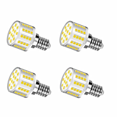 Jiotouhu LED E14 5W Design Piatto | Luce d'Atmosfera 3000K | Set 4pcs