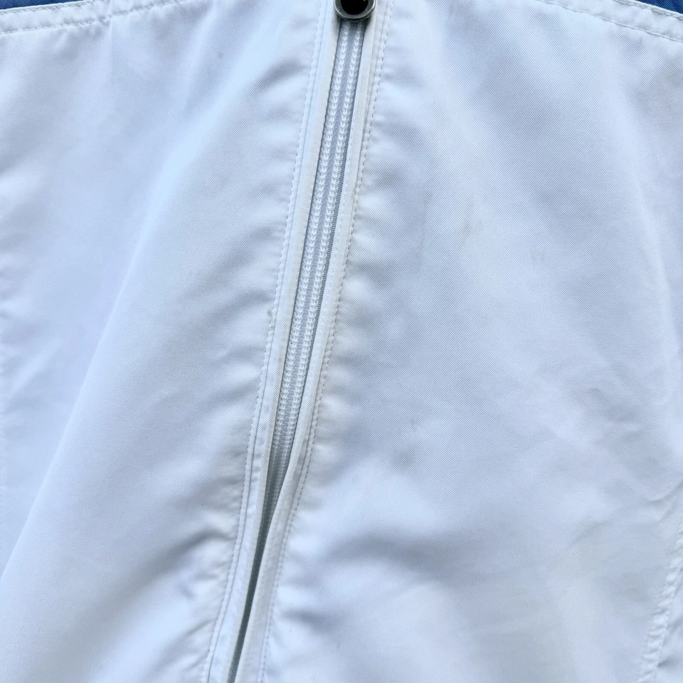 Chaqueta deportiva FILA para mujer cremallera completa blanca y azul M cortavientos Foto 4 de 4