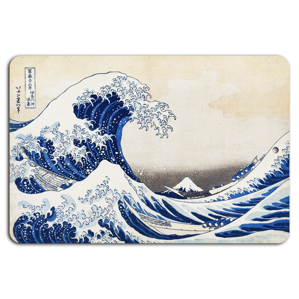 Great Wave Majesty: Iconic Art on Metal