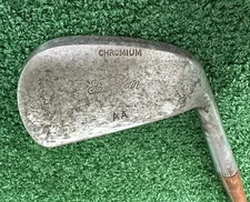 Vintage Stall & Dean CHROMIUM 7 Mashie Niblick, Hickory Stick, Leather Wrap Grip