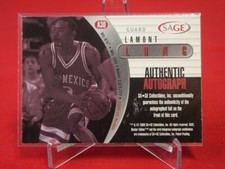 LAMONT LONG SAGE Basketball Card Auto Autograph 2000 #A30 GOOD