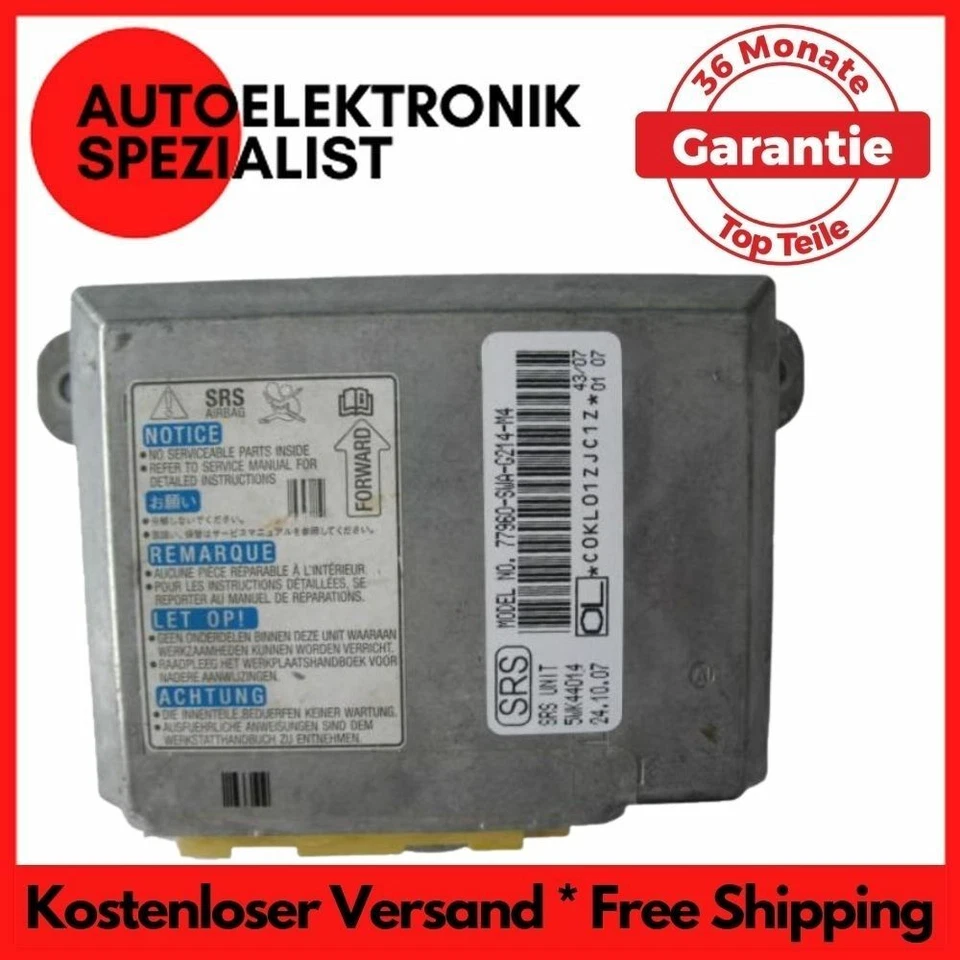 Airbag Steuergeräte 77960-SWA-G214-M4 HONDA CRV ✅ Generalüberholt✅ PLUG&PLAY