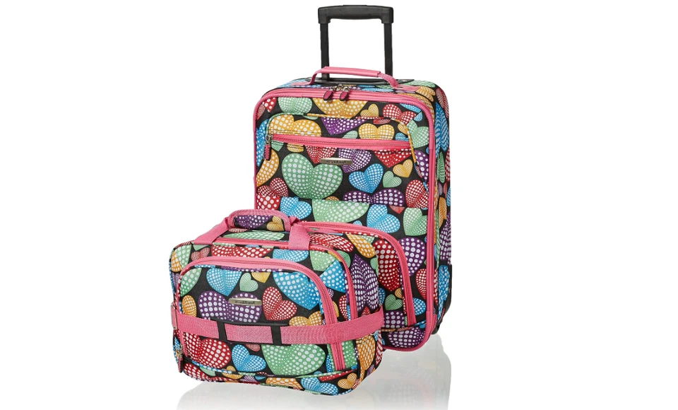 Juego de equipaje Rockland Softside 2 piezas (14/19) - expandible, ruedas, multicolores Foto 4 de 4