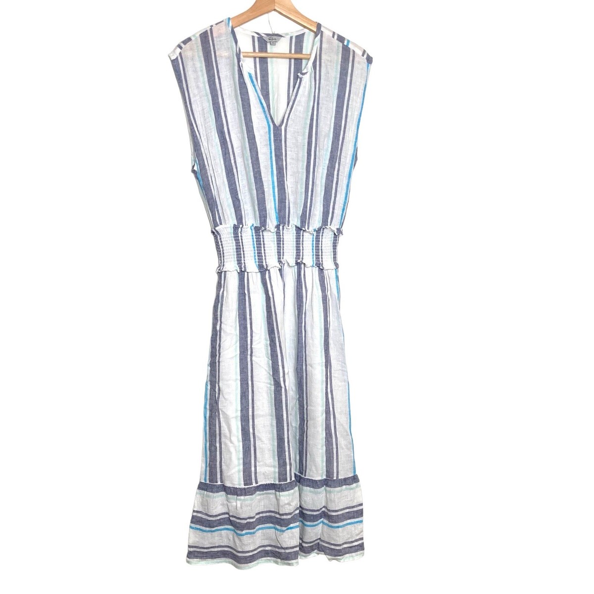 Rails Ashlyn Linen Midi Dress in Nevis Stripe Small Flowy Tiered | eBay Rails Ashlyn Linen Midi Dress in Nevis Stripe Small Flowy Tiered | eBay