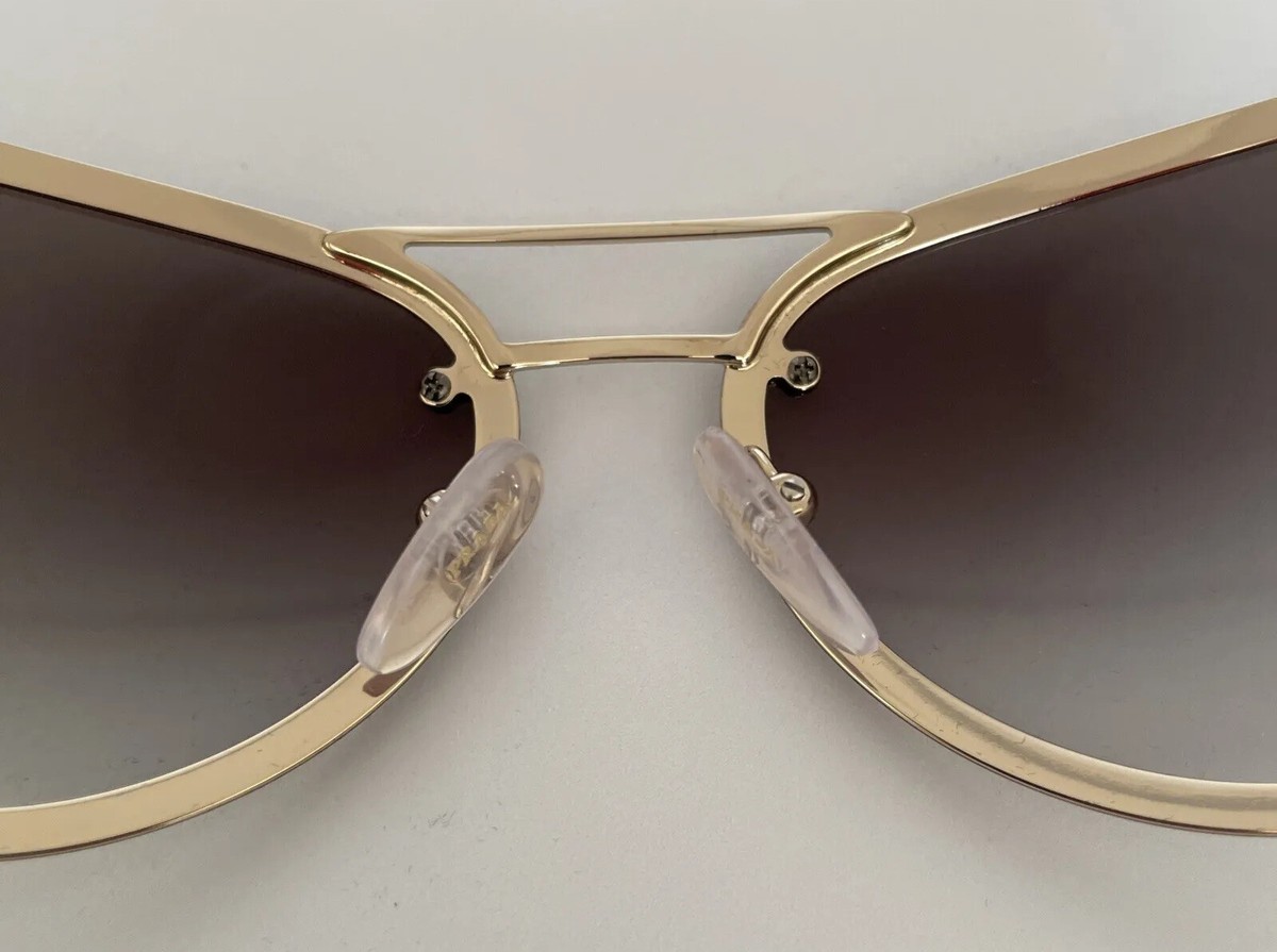 NEW Prada Sunglasses for Women SPR 74V CATWALK Gold Frames 