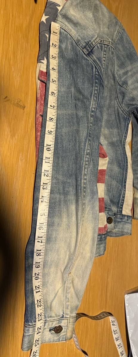 夏♪ DENIM & SUPPLY ラルフローレン アメリカ国旗 USA Ralph Lauren Denim Supply Medium USA Flag Jacket Trucker RRL