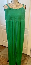 Ingrid  Isabel Maternity Knit Jumpsuit with Pockets Green Rayon Size Small