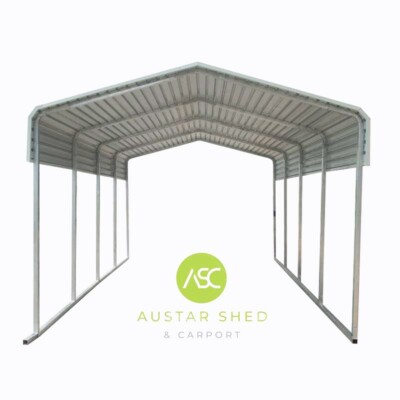 Brand New Galvanised Pole Large Carport 3 3mx6m 3 55m High Roof