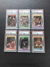 1988 Fleer Basketball HOFers (Lot Of 6) Drexler McHale Worthy Wilkins Malone Pat