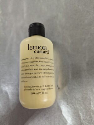 Philosophy Lemon Custard shampoo shower gel bubble bath combo 6fl oz 180ml NEW