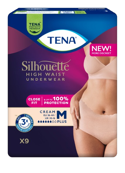 TENA Lady Silhouette Pants Plus Creme Medium x 6 Packs of 9 Incontinence Pants