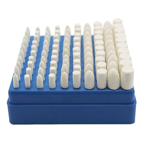 100 Pcs Wool Felt Polishing Buffing Wheel Pads Kit Waxing-Head Wheel For Dremel - Picture 2 of 10