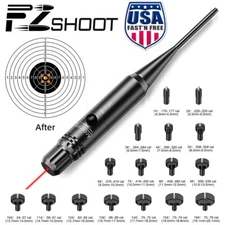 US Bore Sight Kit .17 to 12GA Caliber Rifles Pistols Red Laser Sight Boresighter