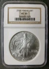 2001 $1 American Silver Eagle Dollar NGC MS69