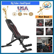 Fitness Reality Fitness Reality Adjustable Bench – Foldable Incline, 600lb Capacity, Black