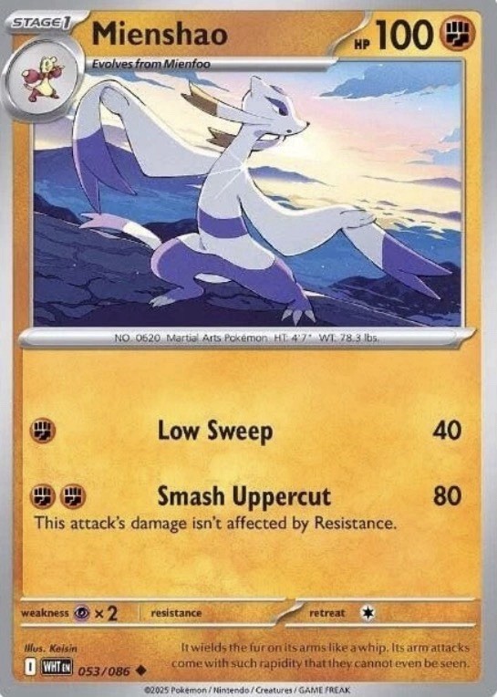 Mienshao 053/086 - White Flare Reverse Holo - NM