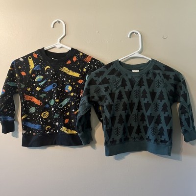 Set of 2 Hannah Anderson size 4 pullover crewneck sweatshirts space and trees