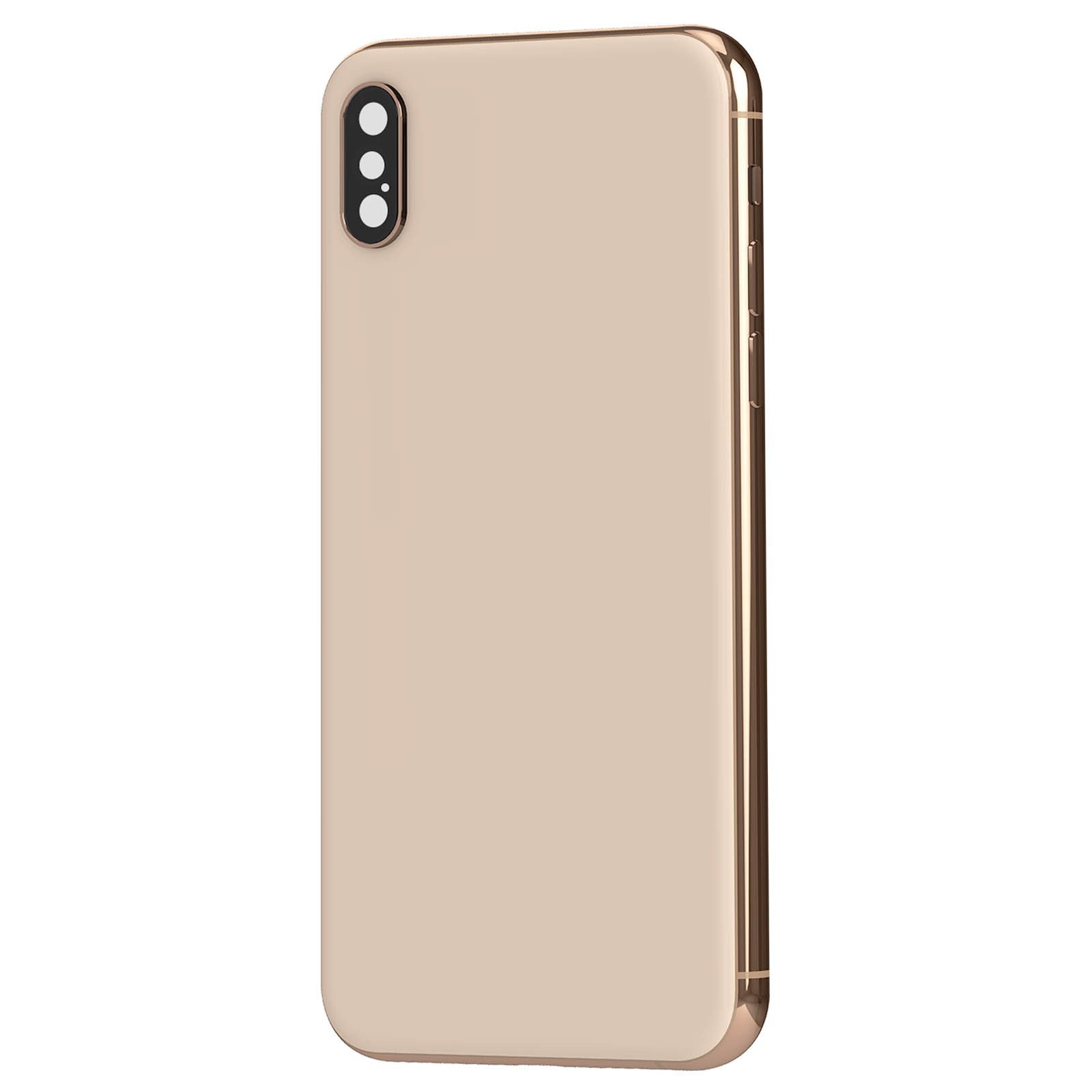 Coque iPhone XS Clappio rose clair avec cache batterie intégré
