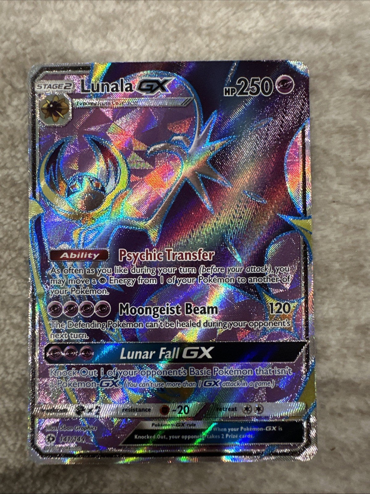 Pokémon - Lunala GX - Full Art - 141/149 - Sun & Moon Base