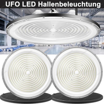 2X UFO LED Hallenbeleuchtung 1000W Industrielampe High bay Hallenstrahler Lampe