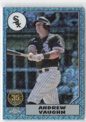 Andrew Vaughn 2022 Topps Update 1987 35th Anniversary Chrome Blue #/150 #T87C-9
