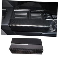 Car Central Control Armrest Protective Cover Compatible with Carbon fiber grain