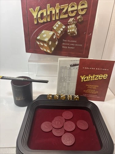 Hasbro Milton Bradley Board Dice Game Yahtzee DELUXE Edition 1997 VTG Complete