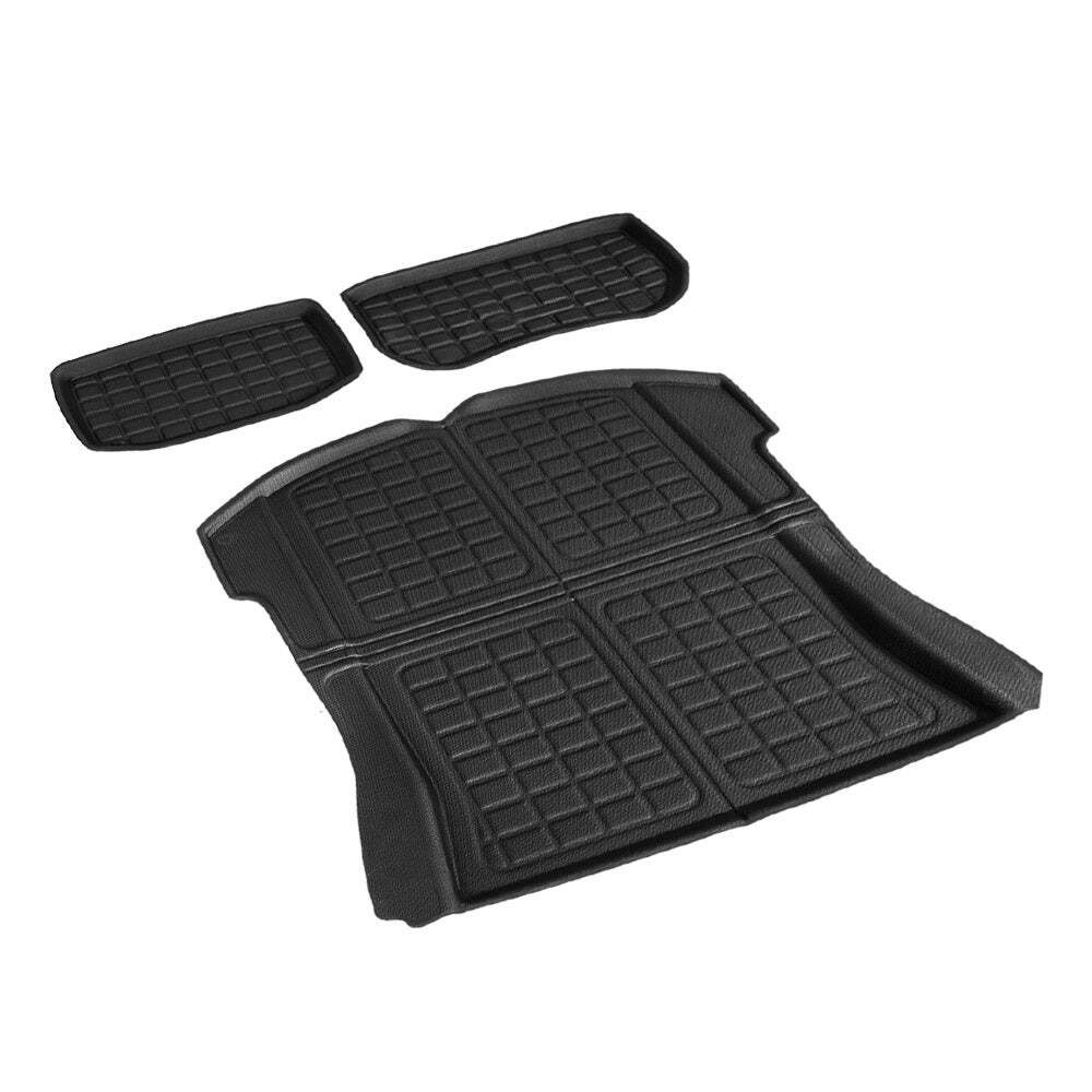 3PCS Car Rear Front Cargo Trunk Toolbox Luggage Rubber Mats for Tesla Model 3 20