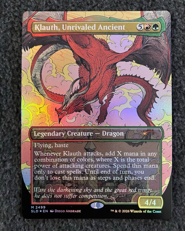 Magic MTG - Klauth, Unrivaled Ancient (borderless) foil - Secret Lair ...
