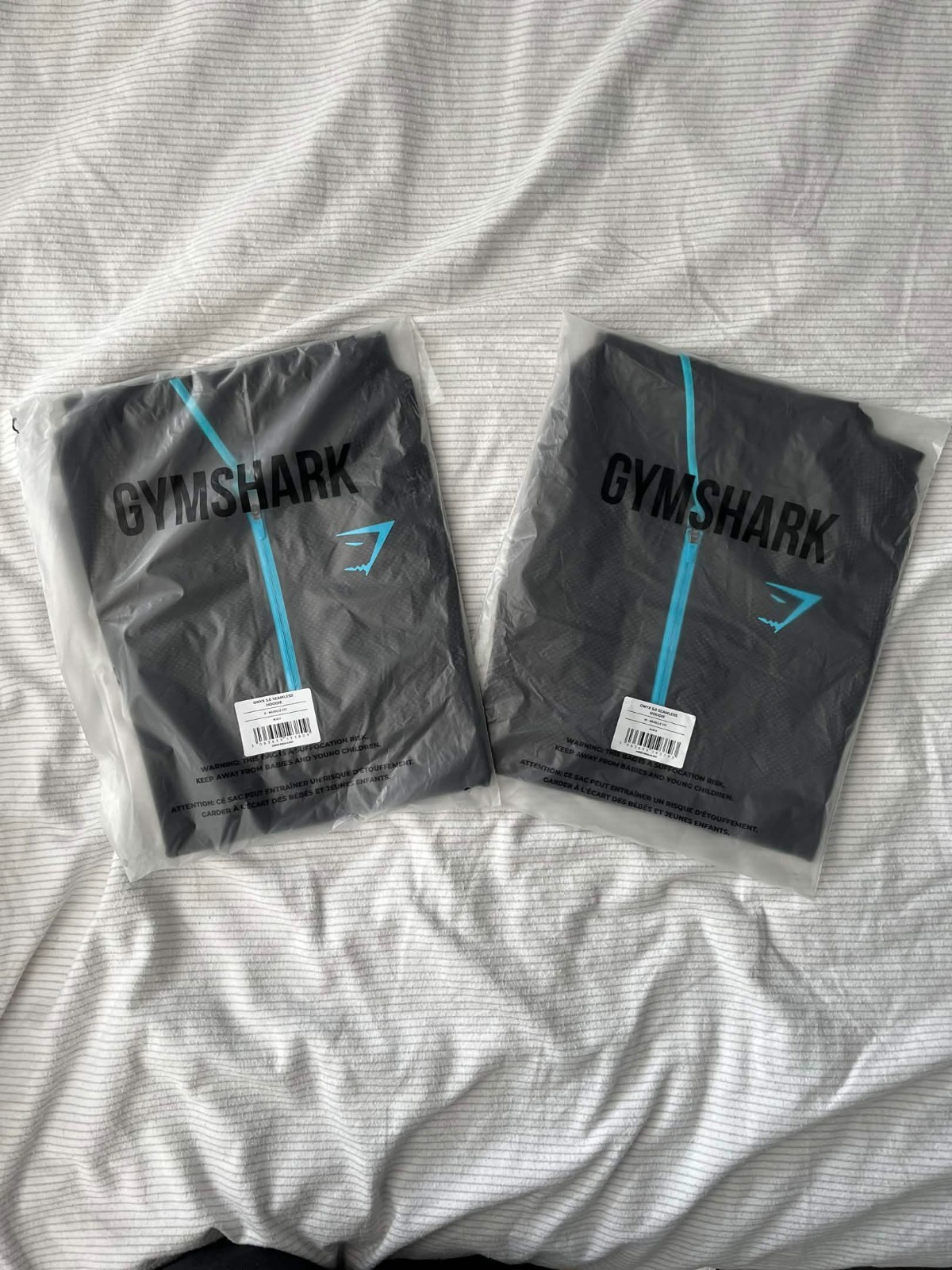 Gymshark Onyx 5.0 Seamless Hoodie - Blue & Black | Size Large | Brand New ✅