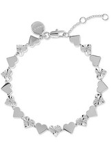 Radley London Silver Plated Textured Heart Link Bracelet - New/76W