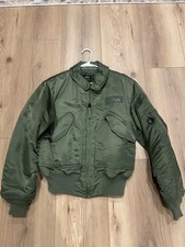 Alpha Industries Flight Jacket Mens Medium Green CWU 45/P Bomber Jacket