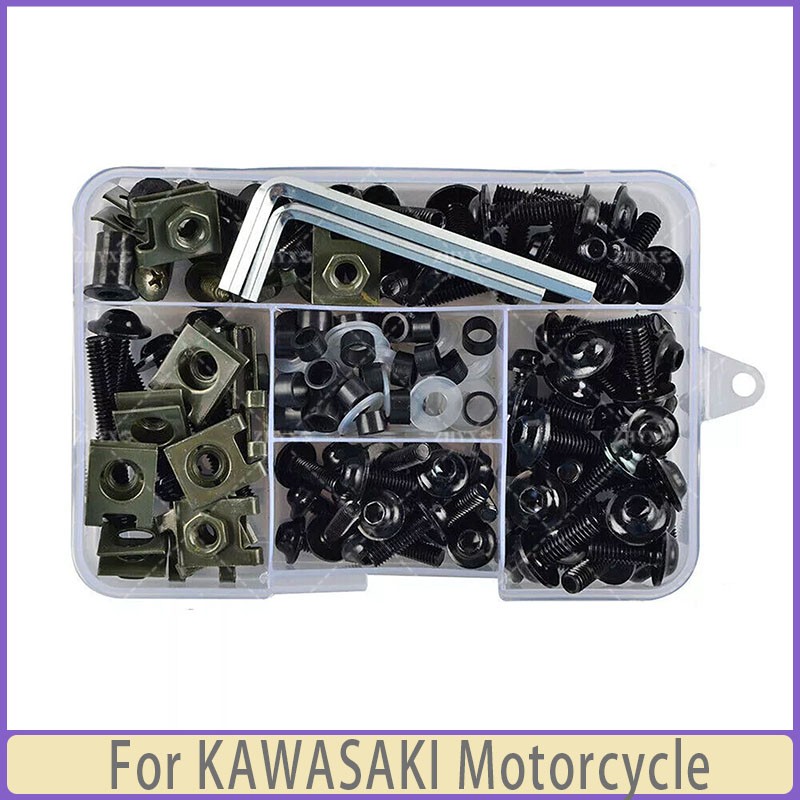 177PCS For KAWASAKI Motorcycle Fairing Bolts Kit Bodywork Screws High quality