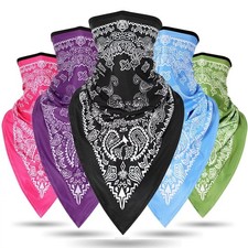 Bandana Neck Gaiter Balaclava Face Scarf Mask Quick-Dry Half Masks for Women Men