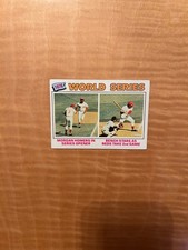 1977 TOPPS BASEBALL #411 WORLD SERIES!! JOHNNY BENCH! JOE MORGAN! $1 SHIPPING!!