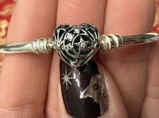 Pandora Moments Celestial Hearts Sterling Silver & CZ Bangle