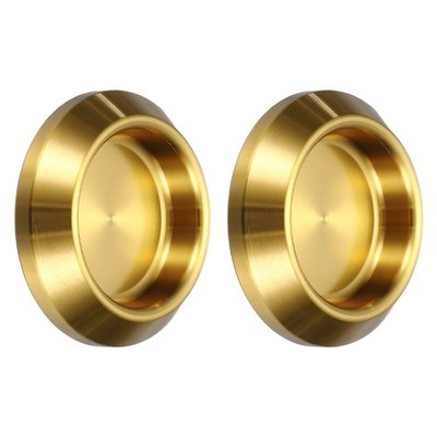 2 Stk. runde Schiebetürgriffe Back-To-Back mit Klebebefestigung Gold