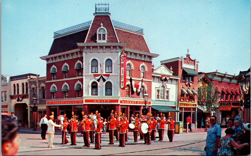 Disneyland Band Main Street Swift Market House Anaheim California Postcard