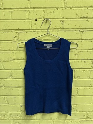 Todd Duncan Cashmere Sweater Women's Small Luxury Old Money Glam Royal Blue
