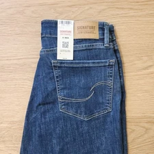 Signature By Levi Strauss & Co Jeans Womens 6 Blue Straight Denim Y2K 28x30 NEW